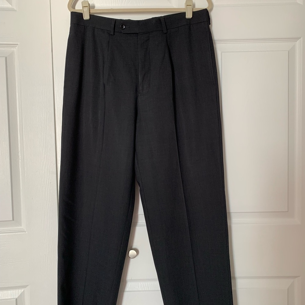 Vintage Emanuel Ungaro Mens Black Dress Pant 34R FREE SHIPPING